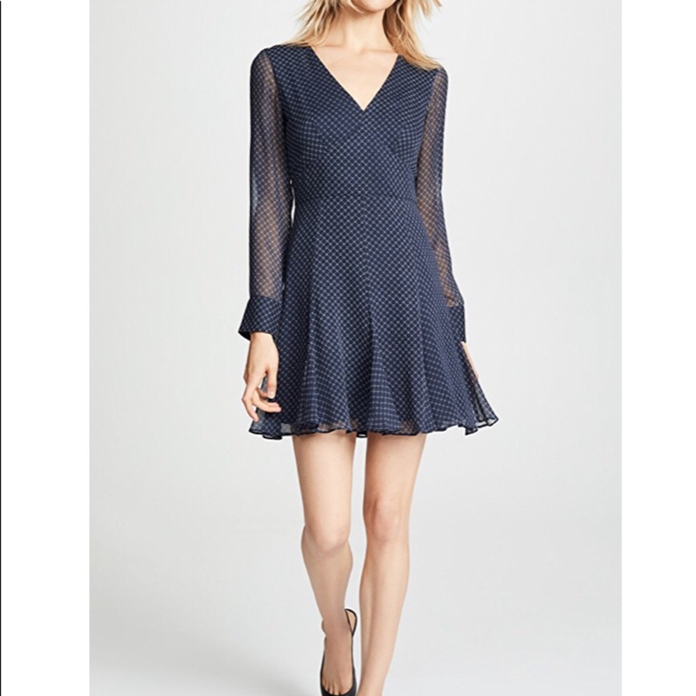 Club Monaco color Blue Brixxtun Silk Dress